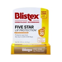 Blistex Five Star Lip Protection Balm, 0.15 Ounce – Wind & Water-Resistant Lip Care, Broad Spectrum SPF 30 Sun Protection, Soothes Cold Chapped Lips, Hydrating Lip Treatment, Holds in Moisture