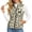 Deer Oak Leaf Print, variant on Dragonfly Pattern Zipper Up Quilted jacket vest for Women, Polyester Women's Quilted Vest Lightweight Womens Quilted Vests for Winter Running