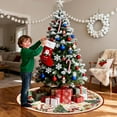 thumbnail image 5 of Cute Snowman Christmas Tree Skirt, Plush Tree Skirts for Farmhouse, Christmas Tree Decoration Decor, Christmas Decorations Skirt for Tree, Holiday Home Party Decor, 36 inch, 5 of 6