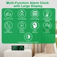 thumbnail image 3 of Digital Alarm Clock, EEEkit Large LED Display Big Number Alarm Clock for Bedroom Bedside with USB Charger, Loud Dual Alarms, Battery Backup, Adjustable Brightness Dimmer Snooze 12/24H, 3 of 7