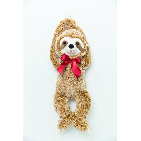 Holiday Time 21in Yellow Brown Hanging Sloth Plush