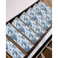 thumbnail image 3 of Summer Beach Coastal Stair Treads for Wooden Steps Indoor Runner Rug Carpet, Sea Turtle Coral Nautical 15 Pieces Peel and Stick Staircase Step Treads Covers Washable Throw Door Mats, 30"x8", 3 of 5
