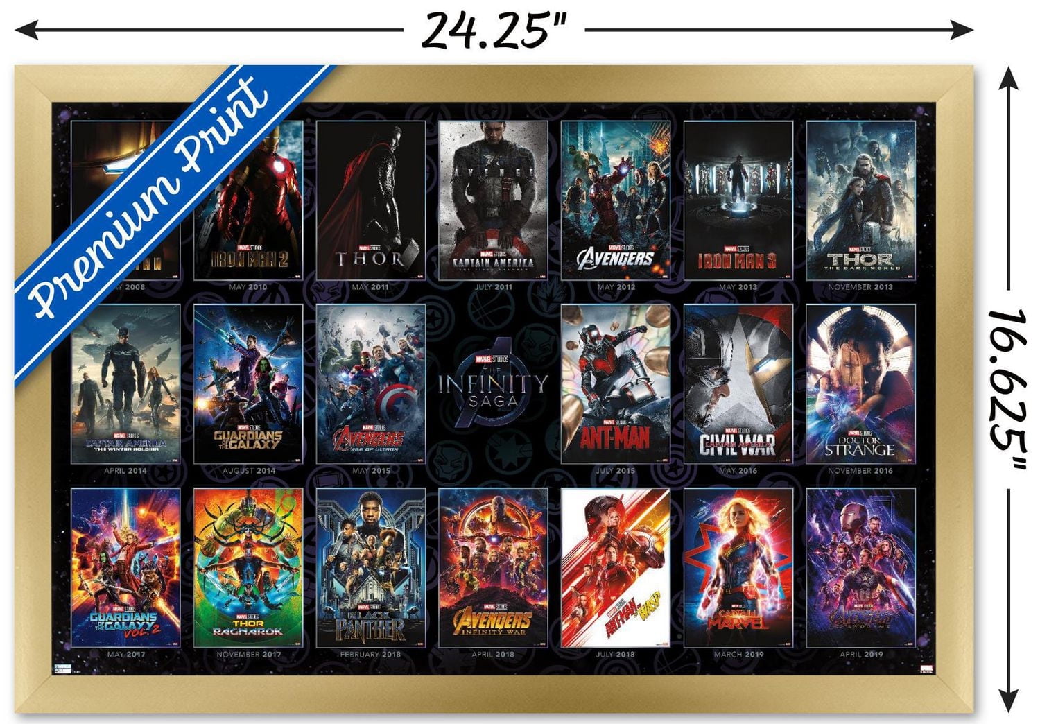 Marvel Avengers: The Infinity Saga - One Sheet Grid Wall Poster