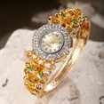 thumbnail image 5 of New Women's Diamond-Embedded Decorative Carved Quartz Watch Hollow Alloy Bracelet, 5 of 6