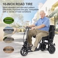 thumbnail image 2 of TopMate ES11 Scooter Eléctrico 3 Ruedas, Ligero y Plegable, Motor Dual, Adultos y Mayores, Asiento Ergonómico, Batería Extraíble, 3+1 Velocidades, E-Triciclo con Cesta, Negro, 2 of 6