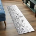 thumbnail image 4 of Runner Rug 2 x 6 Ft, Grey Wildflowers Washable Non-Slip Floor Mat for Kitchen Hallway/Entryway, Modern Spring Floral Butterfly Plant Long Kitchen Runner Area Rugs for Living Room, Low-Profile, 4 of 7