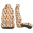 thumbnail image 3 of Honeii Pumpkin Witch Hat Coffee Print Car Seat Covers 2 Pieces, Full Set Universal Seat Covers for Cars, Waterproof Auto Seat Protectors, 3 of 7