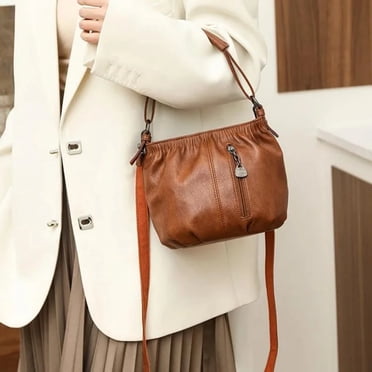 Women's PU Leather Crossbody Bag - Multi-Pocket Shoulder Handbag With Adjustable Strap (Multiple Colors)