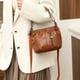 thumbnail image 3 of Bolso de hombro vintage para mujer 2024: bolso de mano multicapa de gran capacidad, bolso de piel sintética con bandolera, bolso de moda., 3 of 3