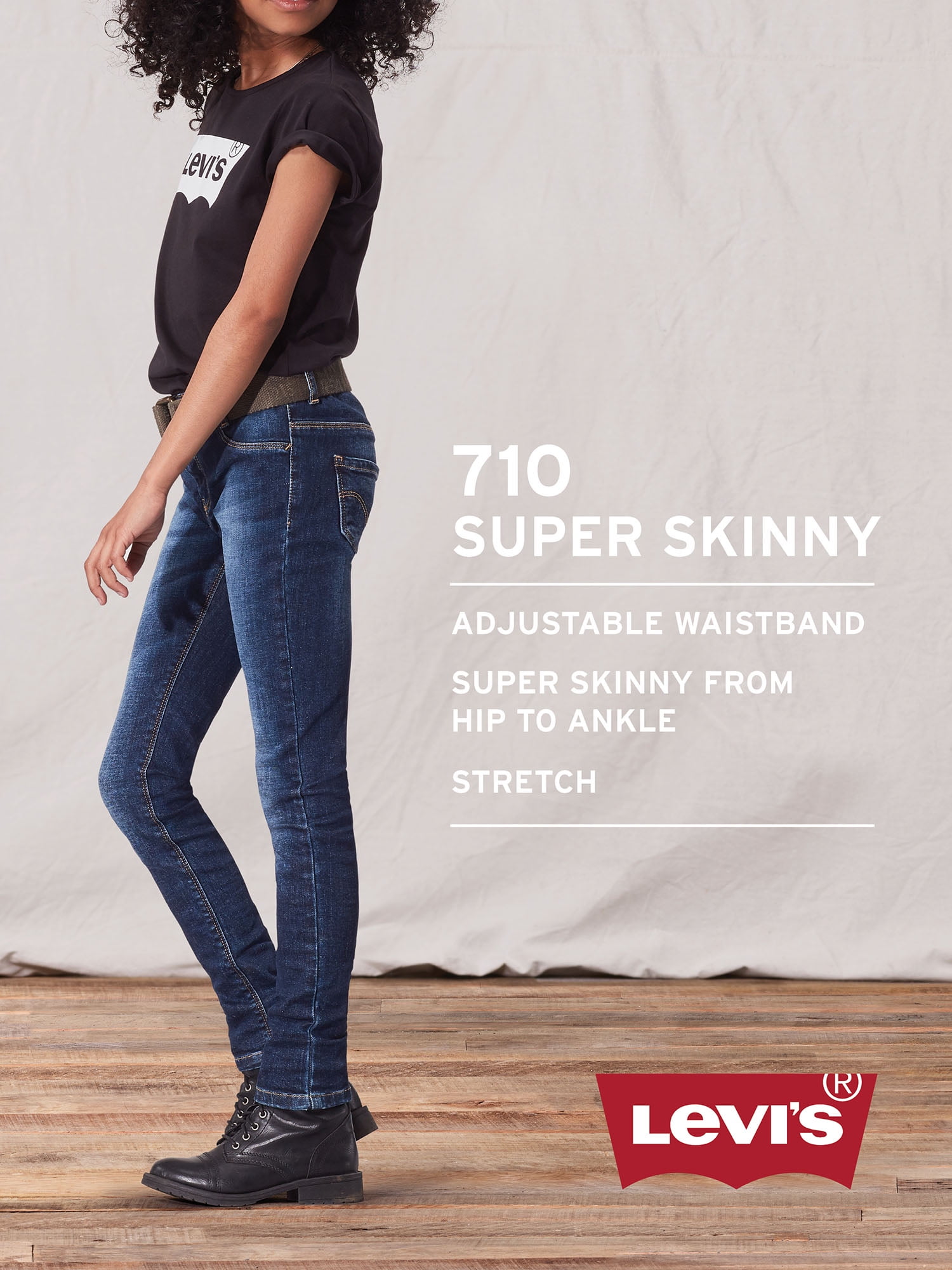 Levi's Girls' 710 Skinny Fit Jeans, Sizes 4-16 Walmart.com