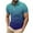Light Blue, variant on WREESH Men's Gradient Zippered T-Shirt Casual Printed Short Sleeve Henley with Turn Down Collar a Modern Top with Zipper Detail and Gradient Style Red