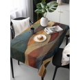 thumbnail image 6 of Vintage Green Blue Table Cloth, Farmhouse Retro Art Waterproof Tablecloth for Rectangle Tables, Reusable Washable Fabric Table Cover for Restaurant Kitchen Dining Tables 54"x108", 6 of 6