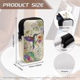 thumbnail image 6 of SEANATIVE Glasses Case Water-Resistant Neoprene Eyeglass Case with 2 Compartments, Shockproof Zipper Eyewear Bag Pouch Lightweight Sunglasses Pouch for Women, Hummingbird Floral Beige, 6 of 7