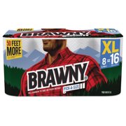 Brawny Pick-A-Size Perforated Roll Towel, 2-Ply, 11 x 6, White, 156/Roll, 8 Roll/Ctn