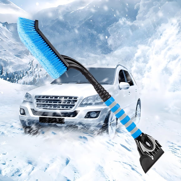 8" Snow Brush and Ice Scrapers for Car Windshield, Detachable Snow Scrapers with Ergonomic Foam Grip for Cars, Trucks, SUVs,2 in 1 Snow Brush with Ice Scraper for Car Windshield Extendable