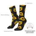thumbnail image 4 of Cauagu Sunflowers Print Crew Socks for Women and Men,Adult Athletic Running Socks 1-Pair Sports Socks Work Gear Socks with Moisture Wicking, 4 of 6