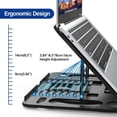 thumbnail image 3 of Besign LS07 Adjustable Laptop Stand, Ergonomic Riser Notebook Computer Holder Stand Compatible with Air, Pro, Dell, HP, More 10-15.6" Laptops, Silver, 3 of 8