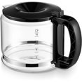 thumbnail image 1 of Glass Coffee Carafe Compatible with Delonghi 3066 3067 3093 3094 3111 3112 Kf140 Kf863, Coffee Pot Compatible with 7313283649, Espresso Carafe Machine Parts, 10 Cup / 750ml, 1 of 8
