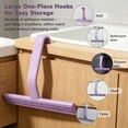 thumbnail image 6 of OVINESY 10" Shower Squeegee for Glass Doors, Streak-Free Silicone Blade, Ergonomic Handle, Built-In Hook, Squeegee for Shower Glass, Bathroom, Tile Walls, Mirrors, Windows, Car Windshields, Purple, 6 of 9