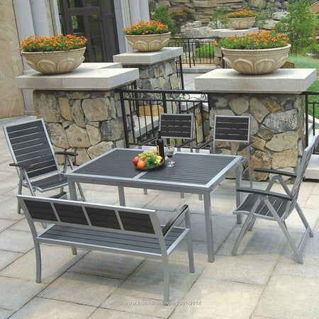 Kontiki Jupiter Artwood Extendable Patio Dining Set Walmart Com
