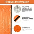 thumbnail image 3 of HLONK Sac de Couchage d'Urgence et de Survie, Lot de 2, 84” X 36”, Sac Bivy Thermique Imperméable pour Camping, Randonnée, Activités de Plein Air et Voyage, Durable, Léger et Compact, 3 of 10