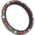 thumbnail image 4 of Cute Flower Steering Wheel Cover 15 Inches for Women Men, Neoprene Anti-Slip Floral Car Steering Wheel Grip Wrap Car Accessories Protective Case Cover for Vehicle Truck SUV, 4 of 16