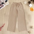 thumbnail image 4 of SNKSDGM Black Dress Pants Women Petite Pull on Elastic High Waisted Loose Pants Woman Relaxed Fit Baggy Clothes Black Demin Pants High Waist Zipper Slim Drawstring Waist with Pockets Loose Plus Size, 4 of 8