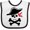 White and Black, variant on Inktastic Pirate Skull and Cross Bones Boys or Girls Baby Bib