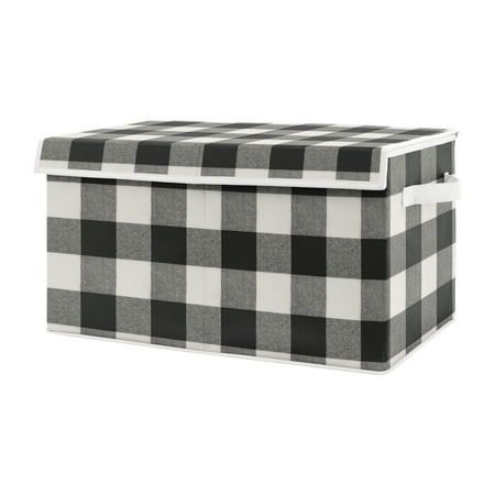 UPC: 0846480078807 | Buffalo Check Black and White Collection Fabric Toy Bin Storage