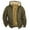 Army Green, variant on Men's Winter Casual Hooded Jacket with Zippered Pockets, Solid Color Fashion Warm Outerwear for Daily Wear and Outdoor Activities in Cold Weather Seasons,Army Green,2XL
