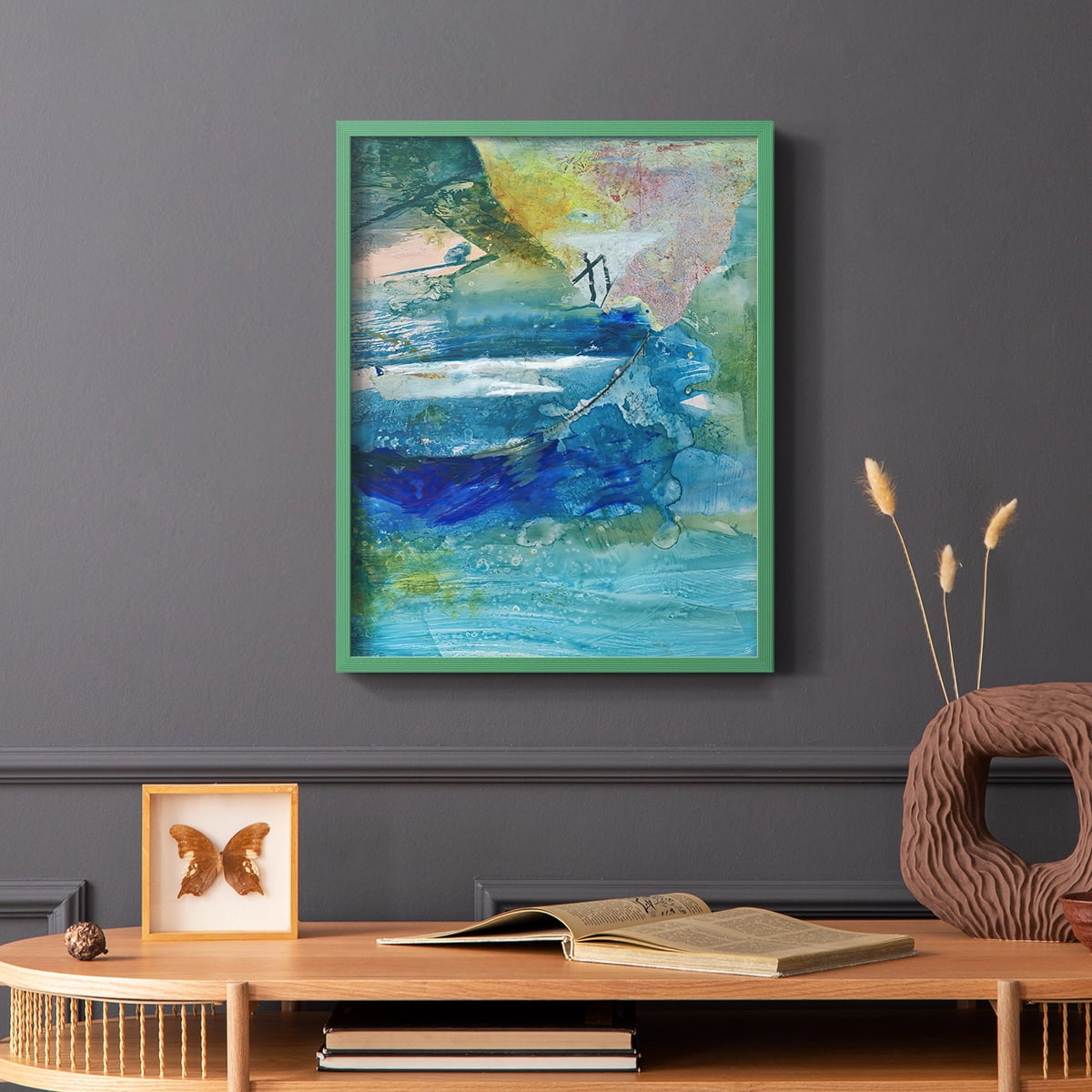 Spring Winds VII in Green Solid Wood 8 x 10 Framed Print