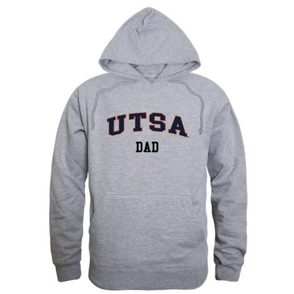 W Republic 563-435-HGY-05 Men Texas San Antonio Roadrunners Dad Hoodie&#44; Heather Grey - 2XL