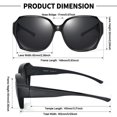 thumbnail image 4 of Gafas de sol polarizadas URUMQI para usar sobre lentes para mujer, 4 of 9
