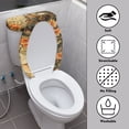 thumbnail image 4 of HELLHERO Toilet Lid Seat Cover Set Elastic Bottom & Dustproof Bathroom Toilet Cover Set Washable and Reusable, 4 of 8