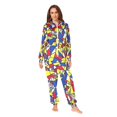 thumbnail image 2 of FORMRS Onesies Pajama for Adults Unisex Hoodie Winter Jumpsuit One Piece Sleepwear, Sizes S-2XL, Art Triangles, 2 of 7