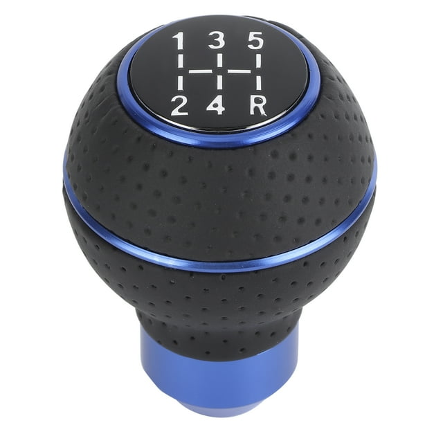 Lever Handle Shifter 5 Speed Gear Knob Stick Aluminium Alloy And Leather Manual Automobiles Accessory