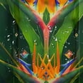 thumbnail image 5 of Orinice Tropical Bird of Paradise Shower Curtains Sets,Decor Shower Curtain Partition for Bathroom Bathtub With12 Hooks 69x72, 5 of 7