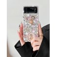 thumbnail image 2 of for Samsung Galaxy Z Flip 3 5G Case, Luxury 3D Handmade Sparkle Rhinestone Crystal Diamond Bling Glitter Soft TPU Cover Case for Women Girls with Galaxy Z Flip 3 5G (2021), 2 of 10