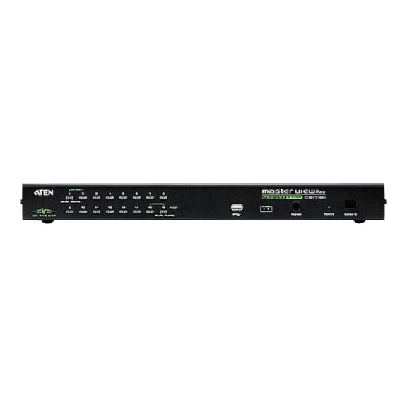 ATEN CS1716i KVM Switch - 16 Computer(s) - 1 Local User(s) - 1 Remote User(s) - QXGA - 2048 x 1536 - 1 x Network (RJ-45) - 1 x USB - 1U - Rack-mountable
