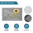thumbnail image 6 of You Are My Sunshine Placemats Set of 4, Yellow Sunflowers Cute Bees Heart Grey Placemats for Dining Table, Place Mats for Kitchen Tabletop, Waterproof Wipeable Dining Table Mats Set, 6 of 9