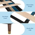 thumbnail image 6 of Queen Size Bed Frame, Upholstered Platform Bed w/Fabric Headboard,Vertical Stripe Design Bed Frame w/ Wooden Slats Support,Non-Slip and Noise-Free,No Box Spring Needed, Easy Assembly, 6 of 7