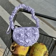 thumbnail image 4 of Bolso bandolera de nailon para mujer con cremallera plisada Mini Cloud Bag Bolsos (púrpura) Sywqhk Para Estrenar, 4 of 6
