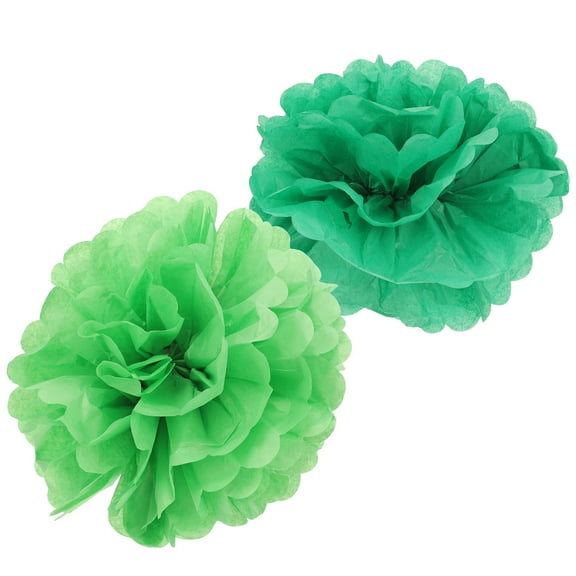 20pcs Tissue Paper Pom Poms Flower Pendants Kit for Rustic Wedding Hanging Decorations