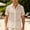 B_ Beige, variant on Men's Mesh Knit Camp Collar Shirt, Allover Geometric Pattern, Short Sleeve Button-Down Cover-Up Top Beige M