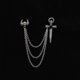 thumbnail image 3 of Halloween Skull Brooch, Chain Wing Sword Vampire Badge, 3 of 4