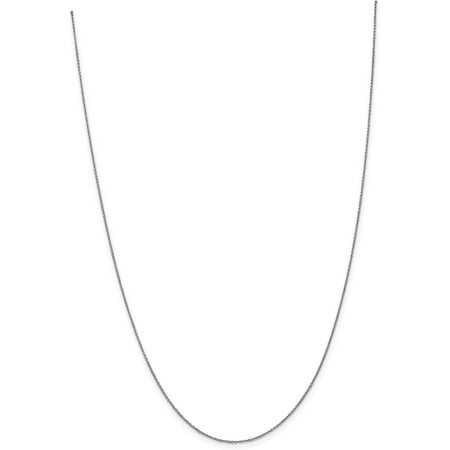 

Solid 10k White Gold WG 1.1mm Cable Chain - 20