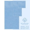 thumbnail image 4 of American Soft Linen Luxury 3 Piece Towel Set, 100% Cotton Turkish Towels for Bathroom, Sky Blue, 4 of 6