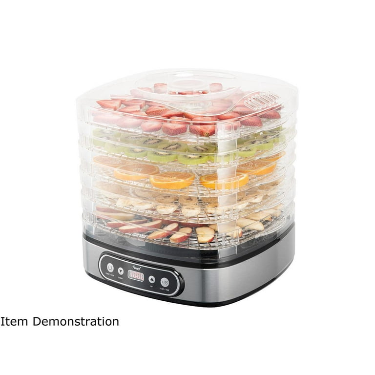  Rosewill Food Fruit Dehydrator Machine, Portable Electric  Adjustable Thermostat, BPA Free, 5 Tray, Clear and white: Home & Kitchen