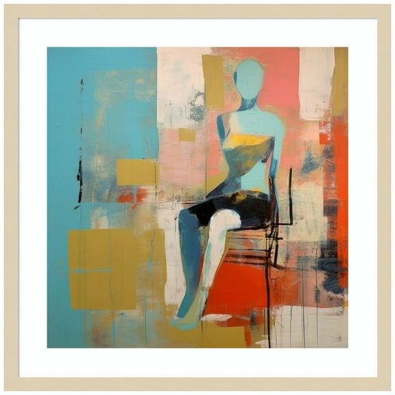 Amanti Art Conceptual Abstract Figurative Wood Framed Wall Art Print