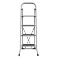 thumbnail image 2 of 4-Tier Folding Step Stool, Safety Lock Ladder for Home, Space-Saving, Grey, 2 of 8